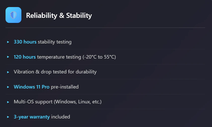 Reliability & Stability