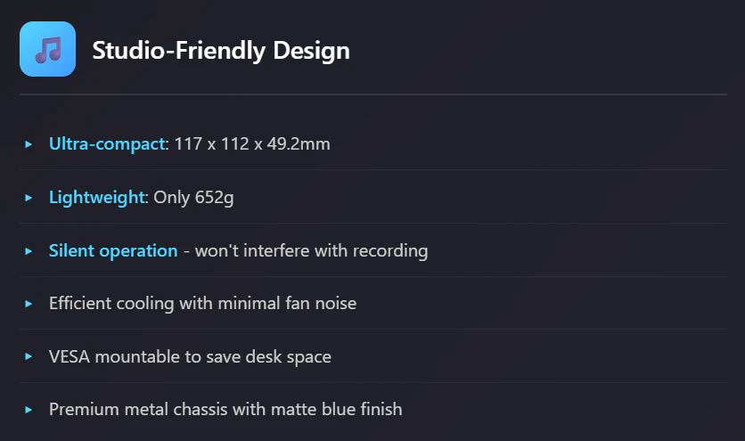 Studio-Friendly Design