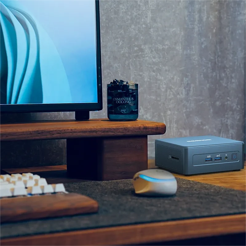 GEEKOM Mini PC on the desk