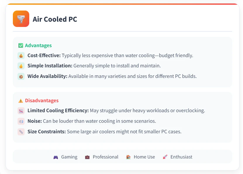 Air Cooled PC Pros And Cons