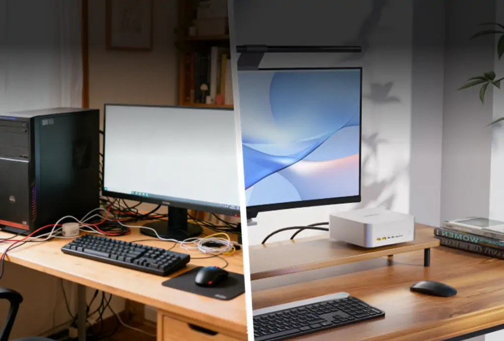 mini PC compared to a traditional desktop