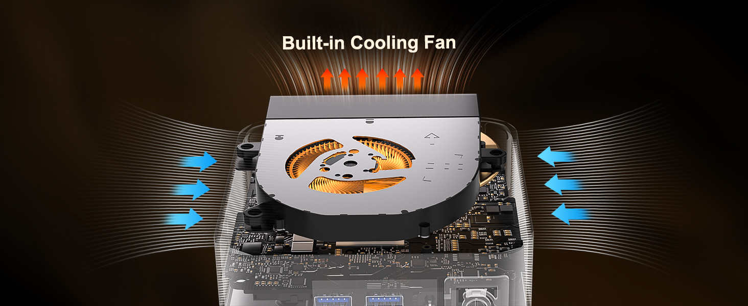 mini pc with built-in cooling fan