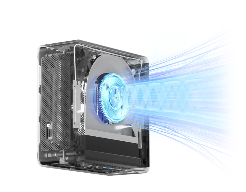 A dual copper heat pipe system delivers up to 2× the cooling efficiency