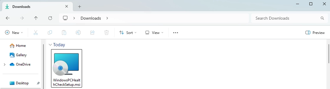 PC Health Check installation
