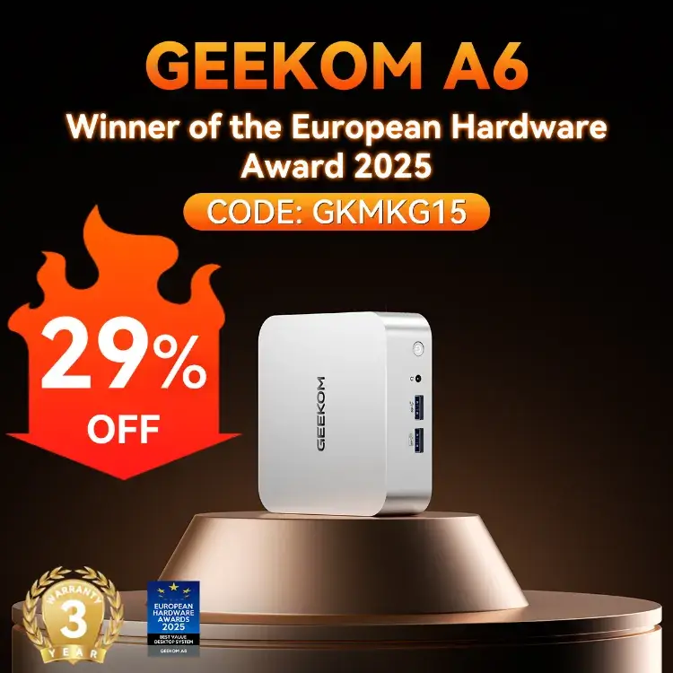 ⚡FLASH SALE⚡GEEKOM A6 Mini PC
