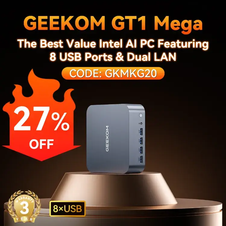 ⚡FLASH SALE⚡GEEKOM GT1 Mega AI Mini PC