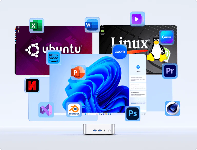 GEEKOM mini PC for Windows and Linux